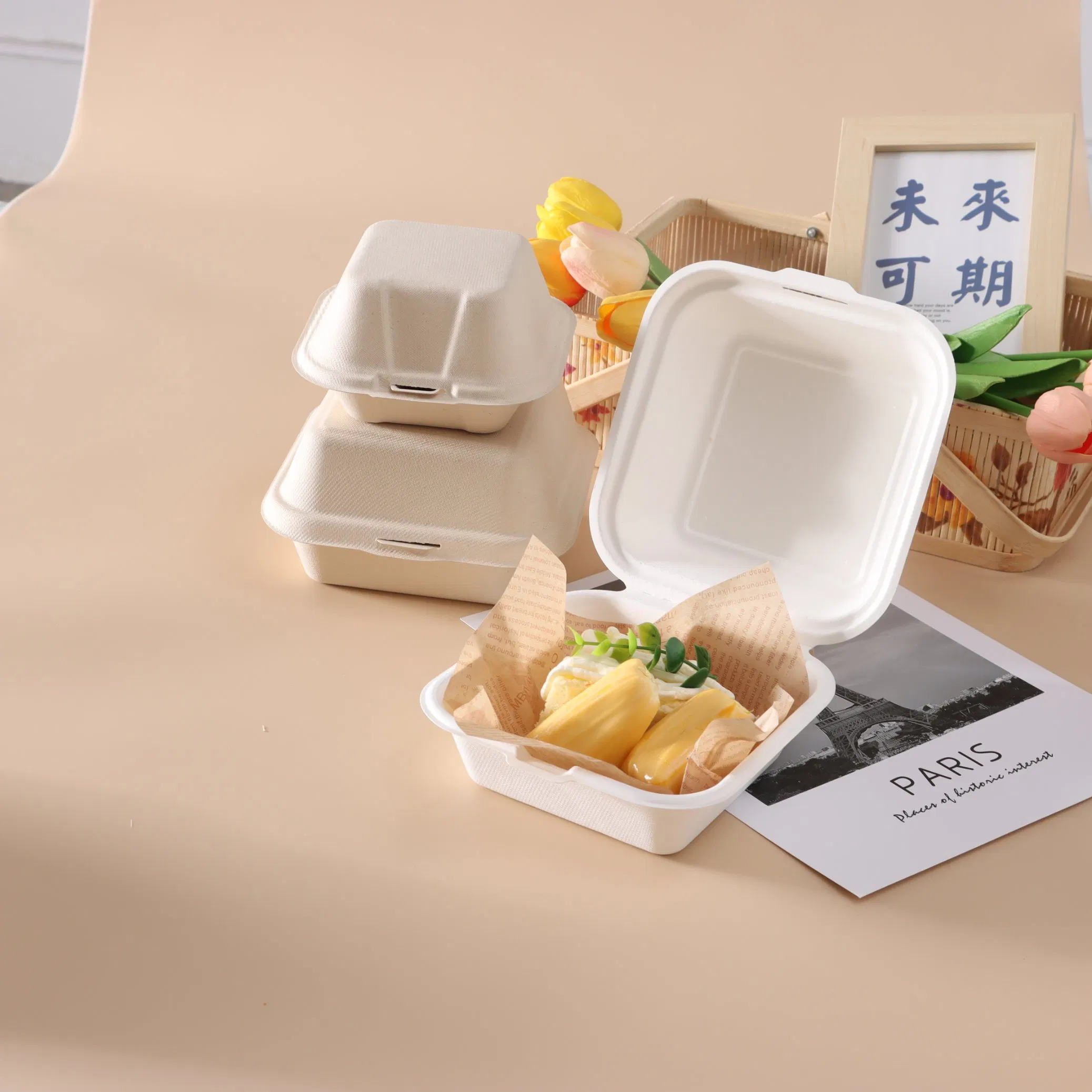 Биоразлагаемый контейнер для бургеров 15 см