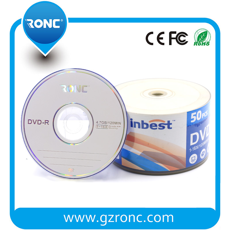 DVD-R диски 4.7GB Grade A+, 50 шт.