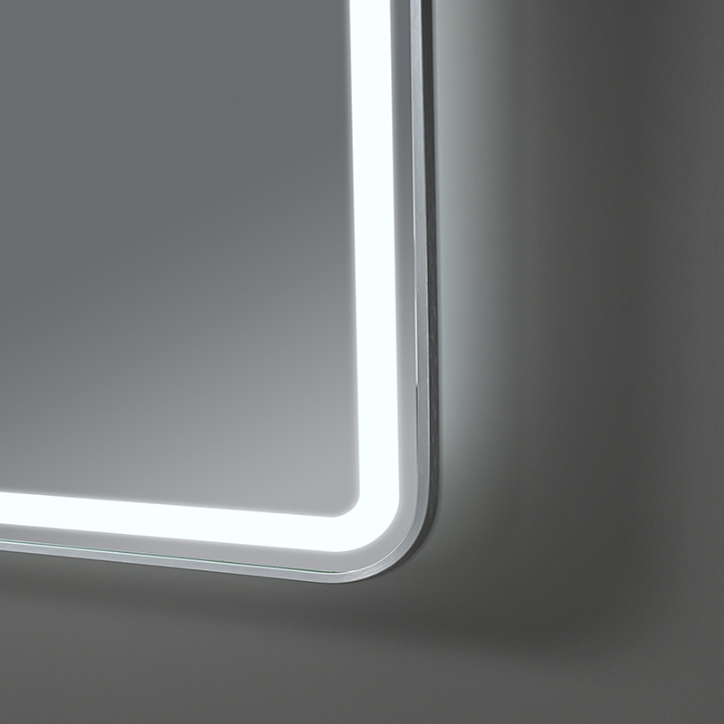 Rectangular Anti-Fog Mirror Hotel Smart LED Bathroom Mirror