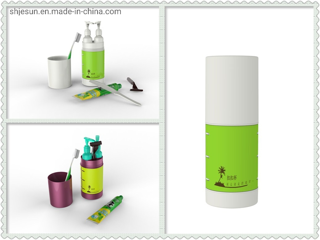 Factory Price Customized Moulded Plastic Portable Wash Gargle Toothbrush Holder Set