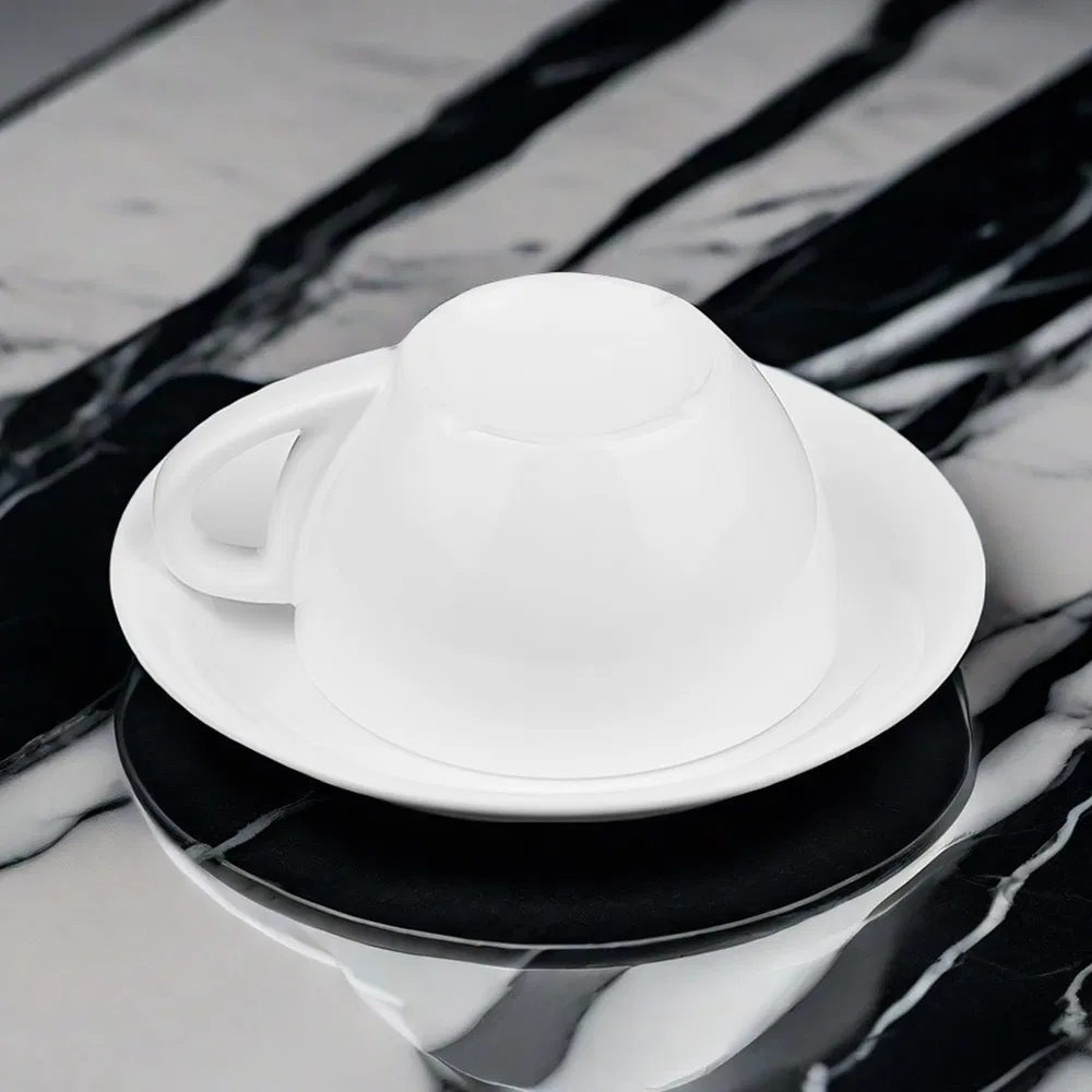 Ceramic Coffee Cups, Ceramic Cup Sets, Mugs, Tableware, for Hotel, Office, Home Use, Pure White, Wholesale