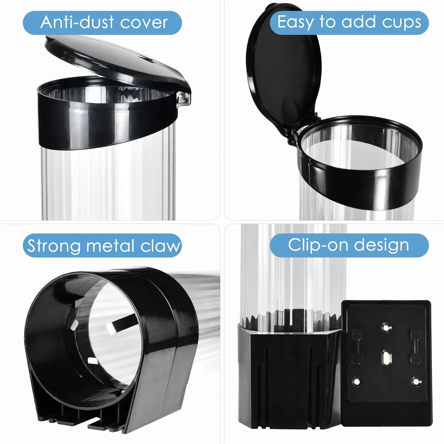 Disposable Paper Cups Dispenser Automatic Cup Storage Rack