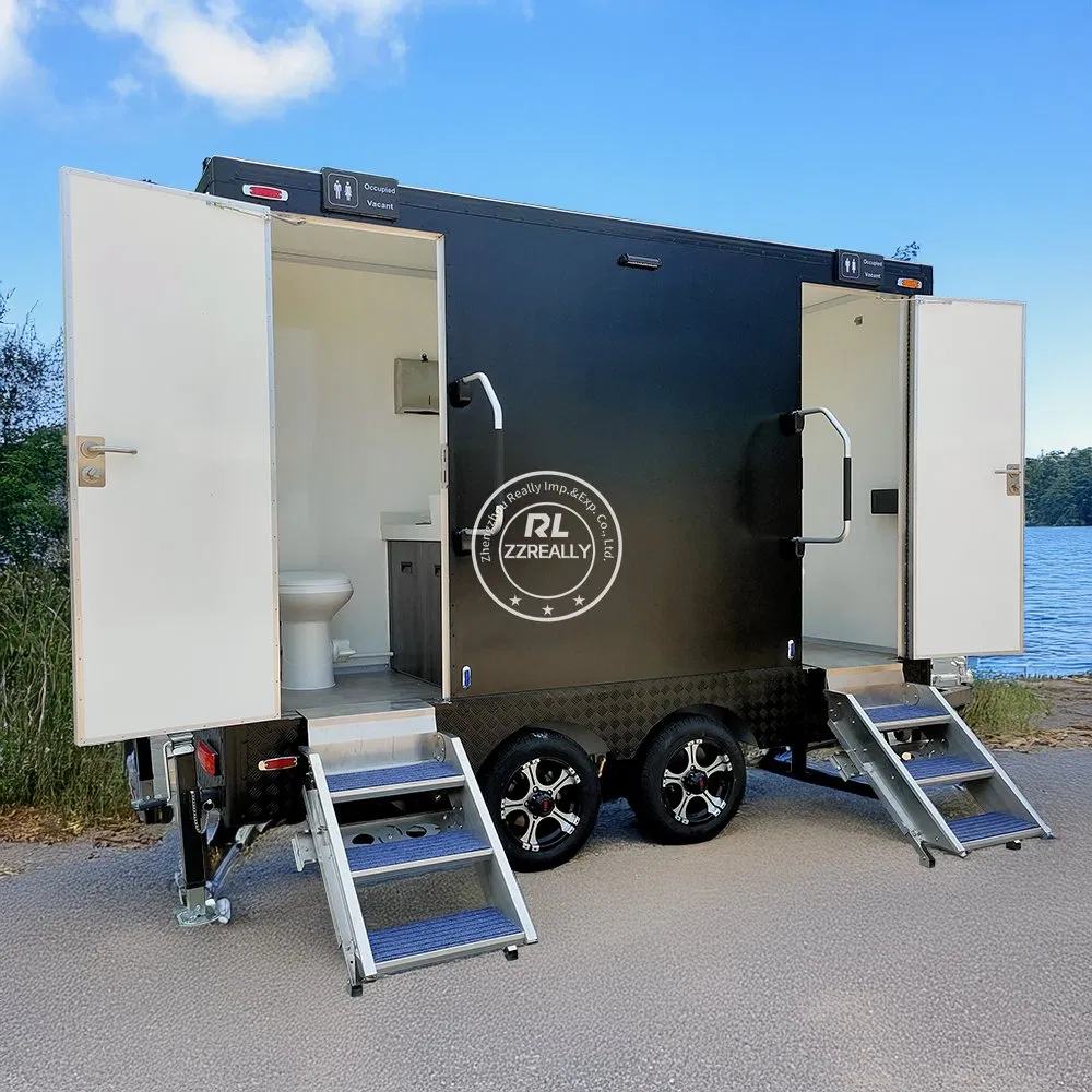 Mobile Toilets Trailer Outdoor Portable Toilet Trailer for Sale Restroom Portable Toilet Trailer