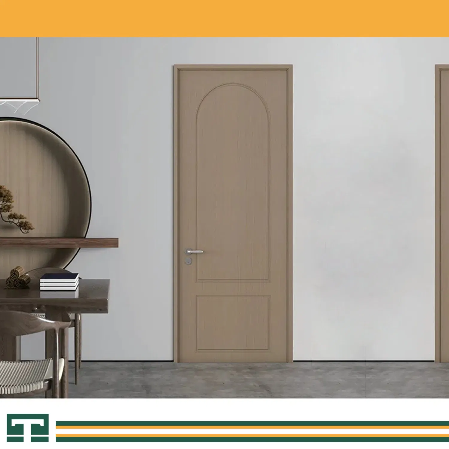 Modern Interior Room Main High Quality Hotel Wooden Teak Solid Wood WPC PVC Soundproof Sliding Double Entry Front Exterior Carbon Crystal Waterproof Timber Door