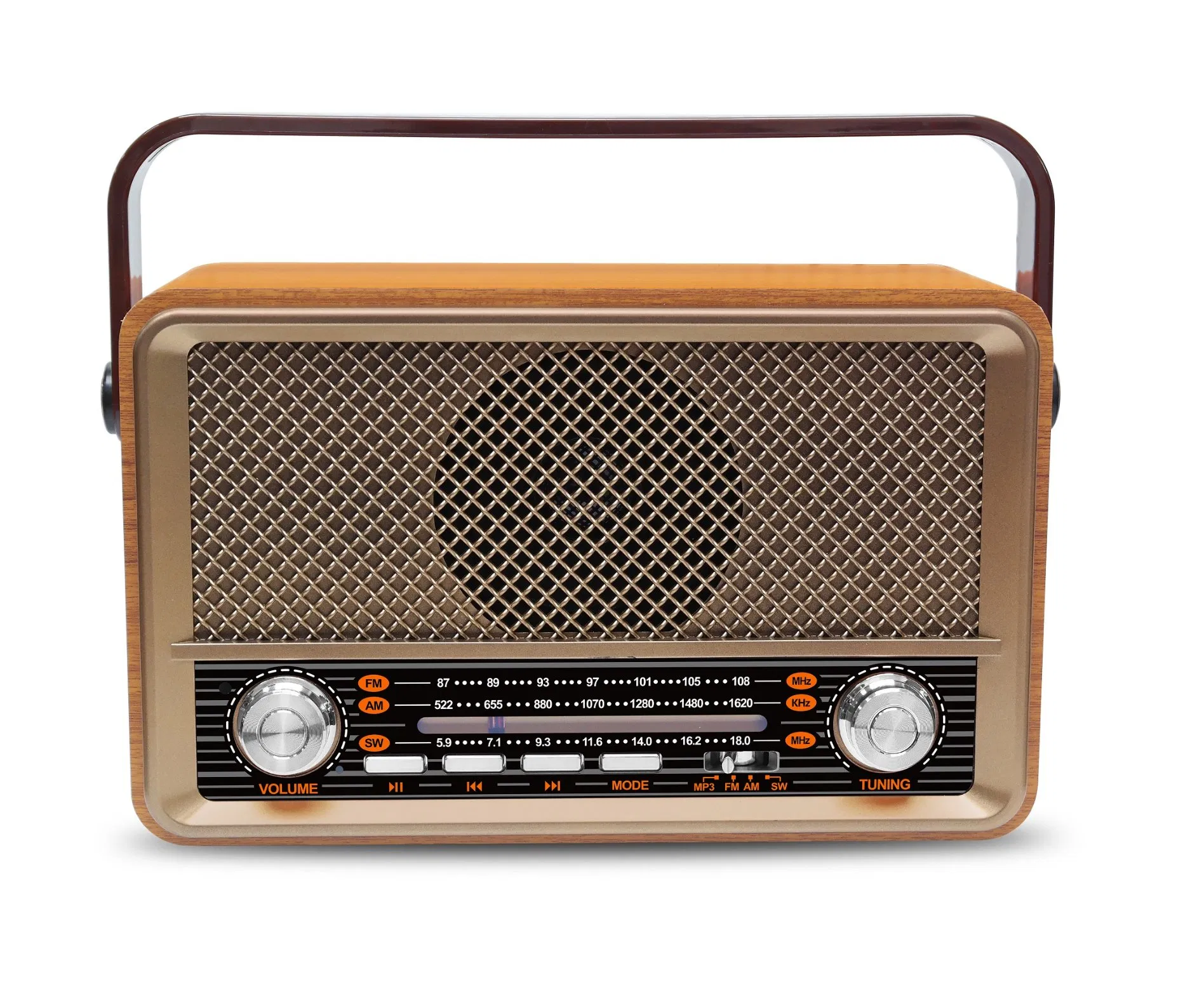 Портативное радио Retro с Bluetooth, USB и TF