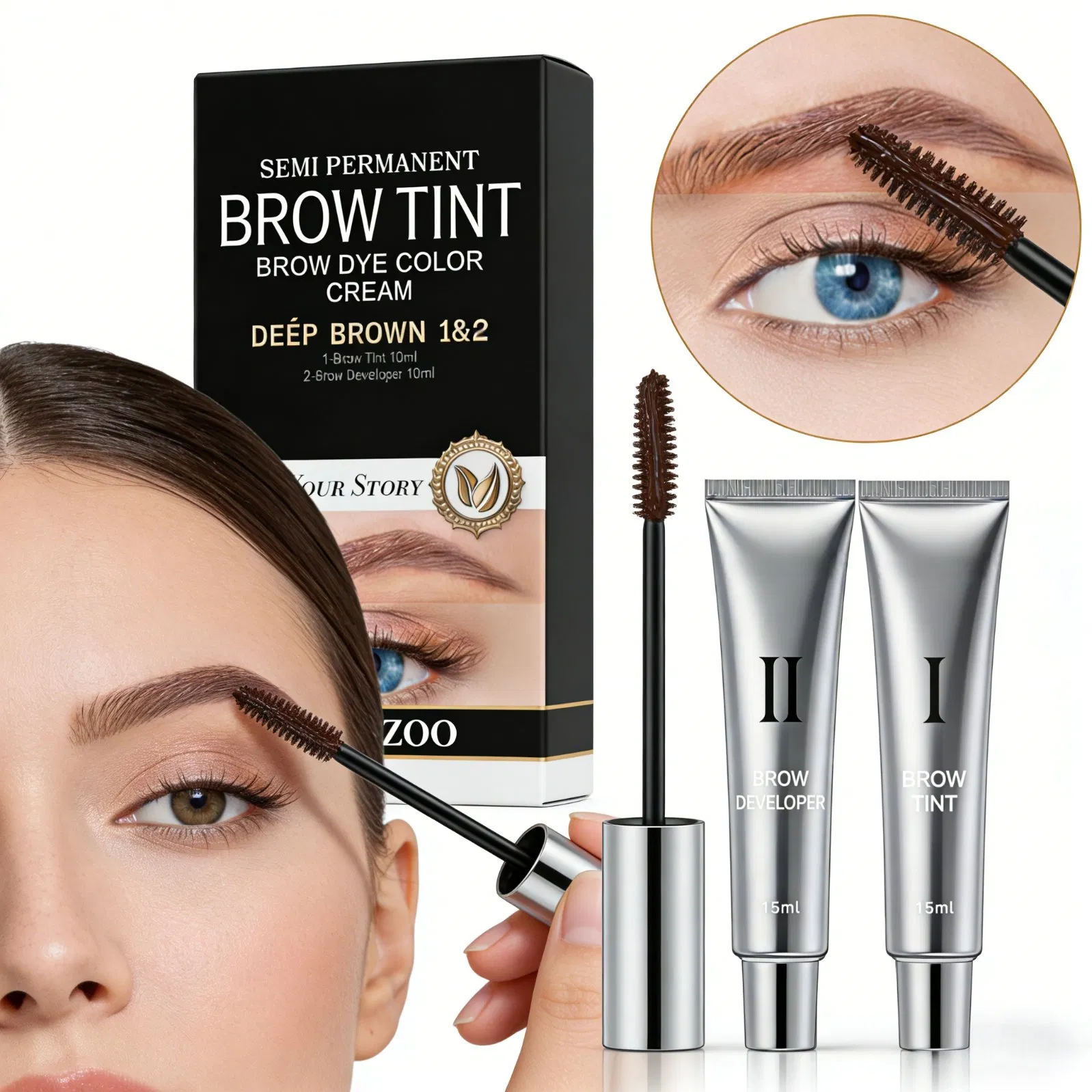 OEM Factory Suppily Brow Tint Color Brow Tinting Wholesale 15ml Private Label Brow Tint