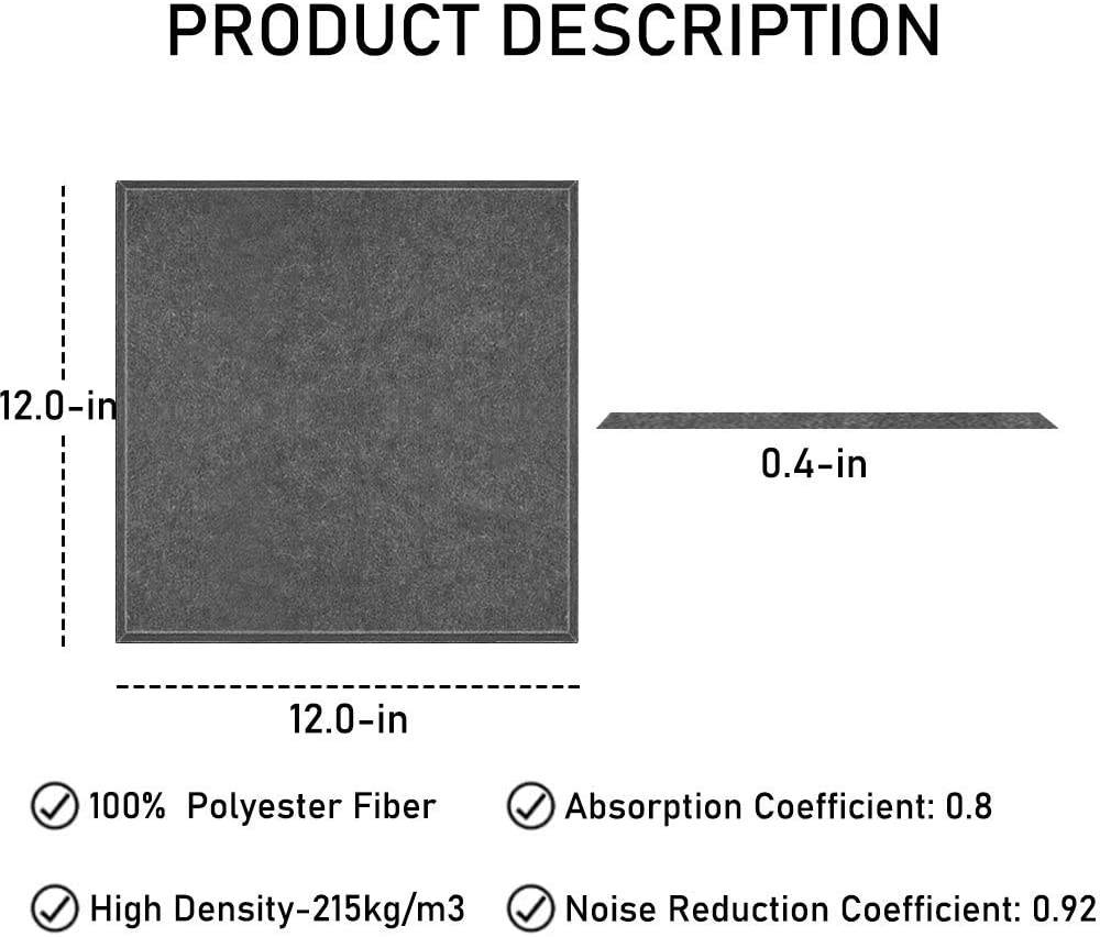24mm High Density Fire Retardant Noise Absorption Pet Polyester Fiber Felt Acoustic Panel
