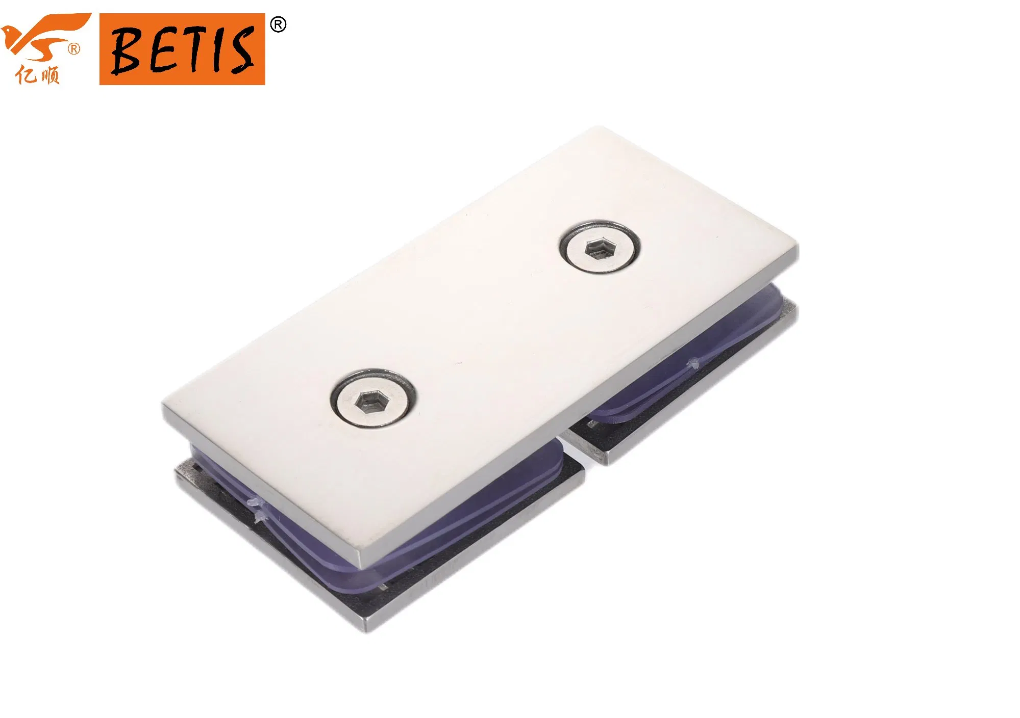Shower Enclosure Hardware Patch Fitting Mirror Finish Heavy Duty Split-Face Glass Clamp Retaining Clip