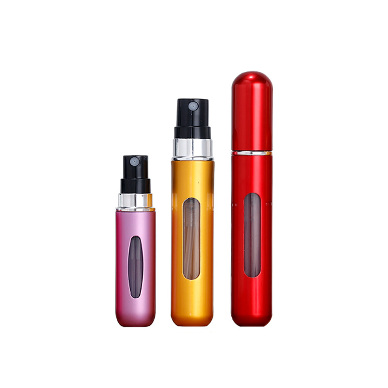 The Bottom of The Round 8ml Perfume Dispenser Bottle Is Filled with Portable Travel High-Grade Electrolytic Aluminum Spray Mini Empty Bottle Logo
