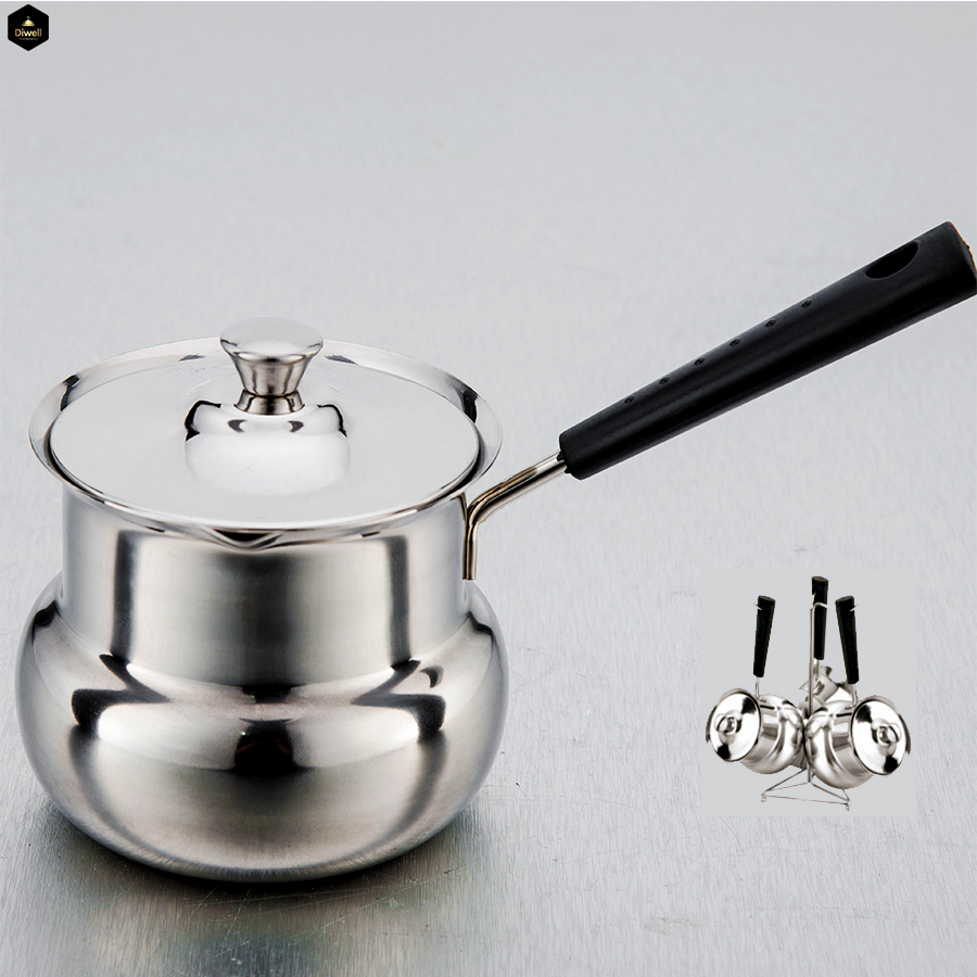 Full Sizes Food Grade Mirror Polish Turkish Milk Warmer Coffee Pot