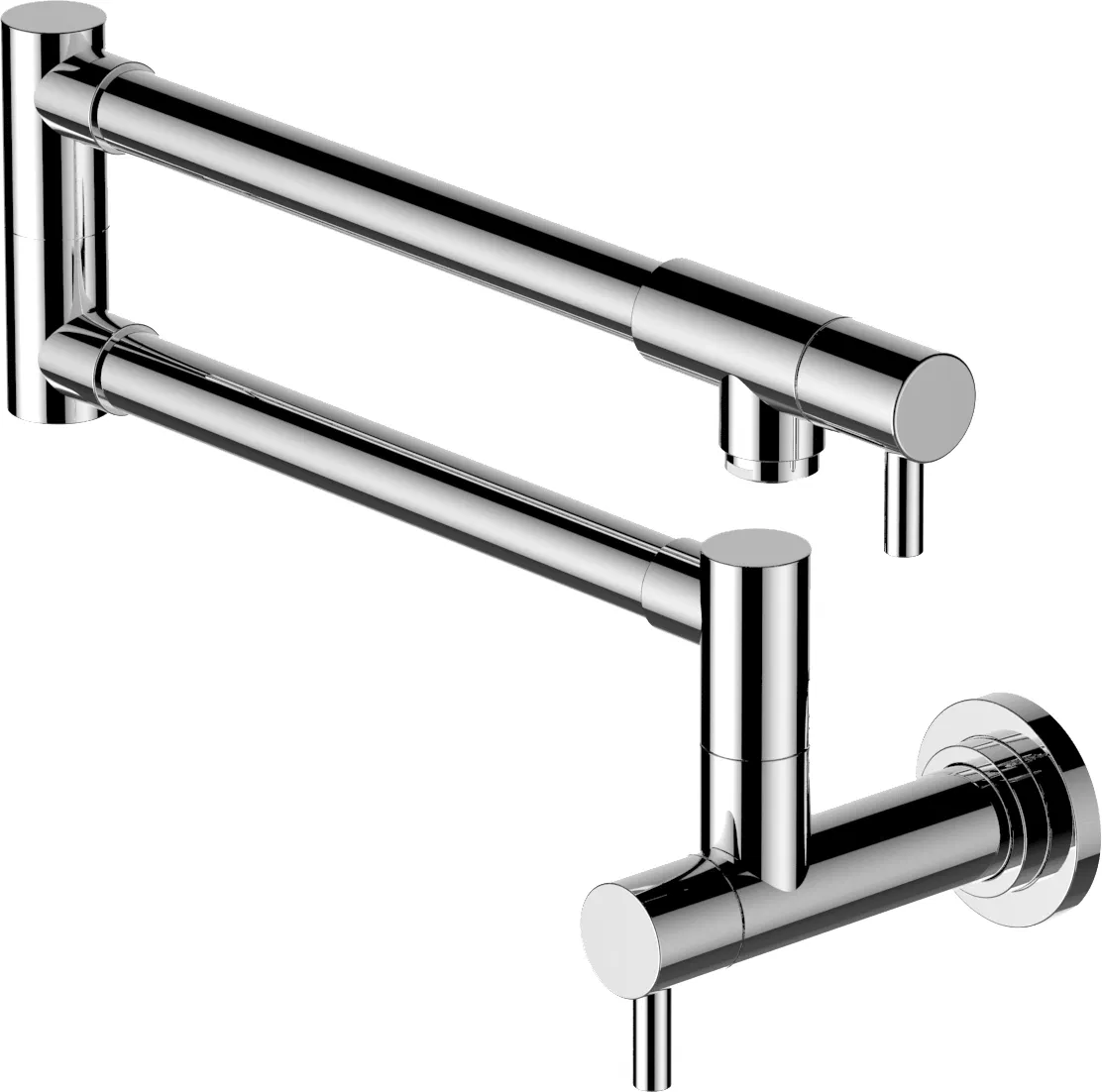 Wall Mounted Pot Filler Faucet with Extendable Folding Spout