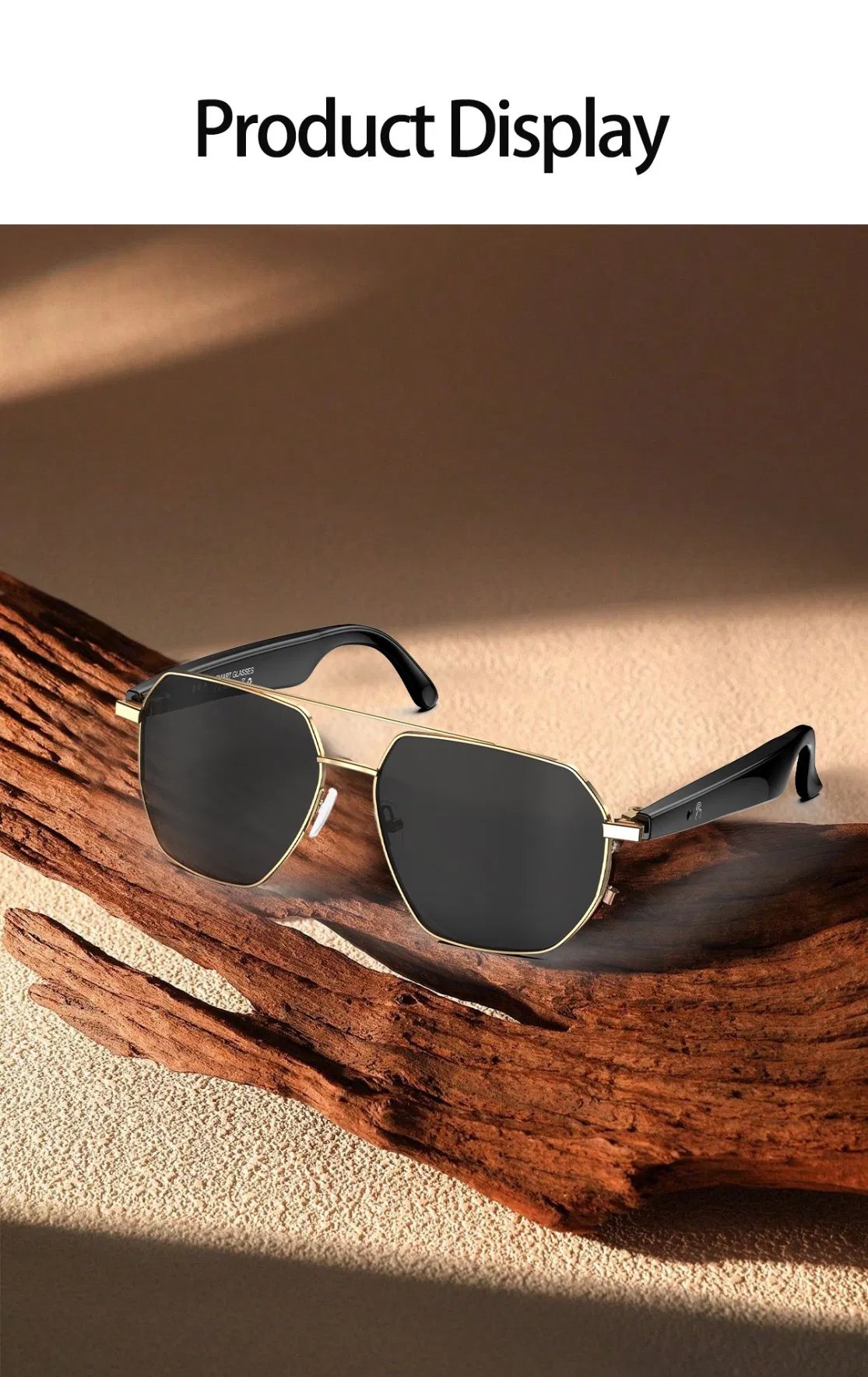 Умные очки-переводчик с ИИ, пилотский стиль