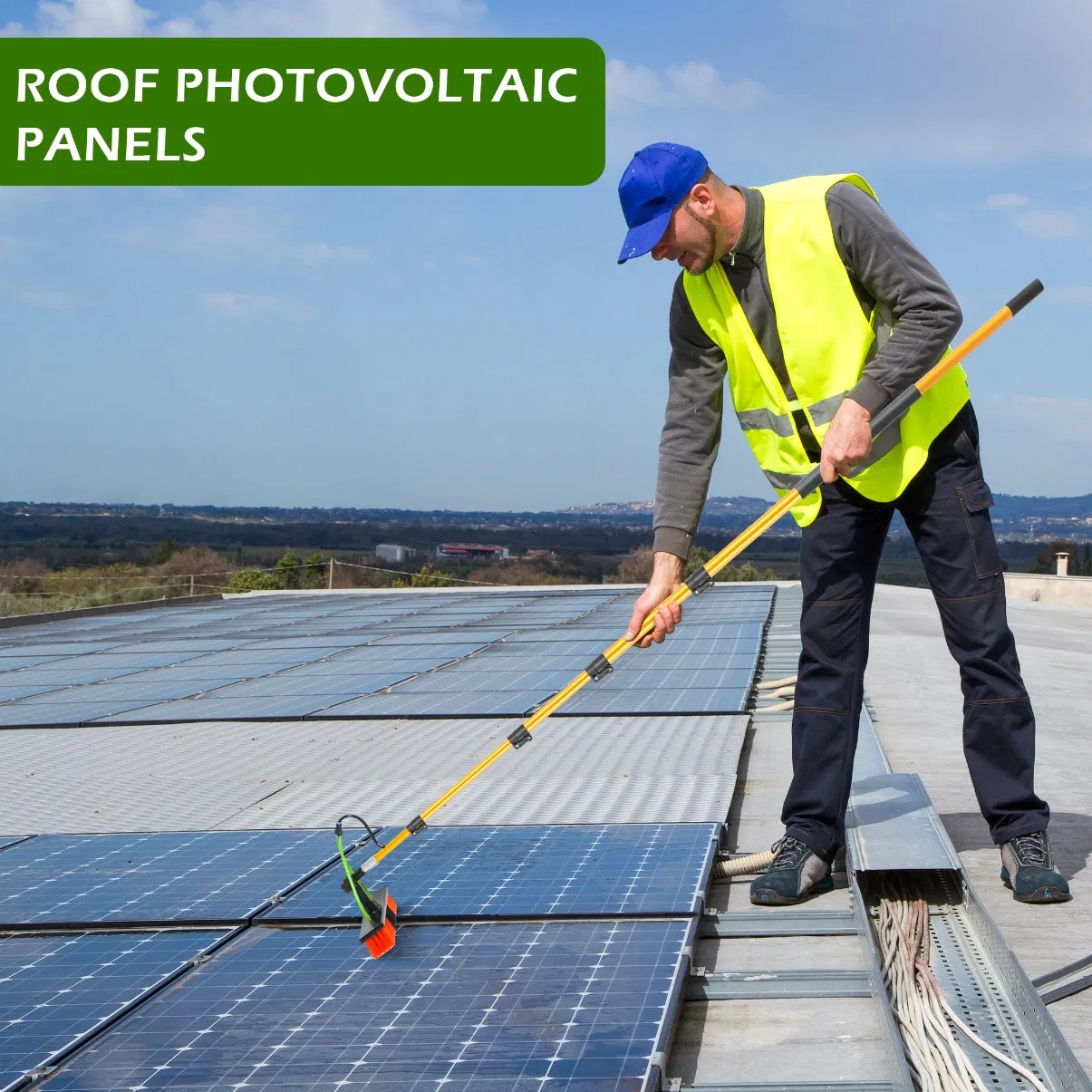 Efficient Solar Panel Brush High Quality 24FT Aluminum Telescopic Water Fed Pole