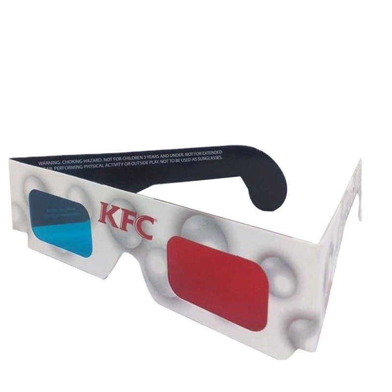 Factory Wholesale Custom 3D Anaglyph Red Cyan Cardboard CE Glasses