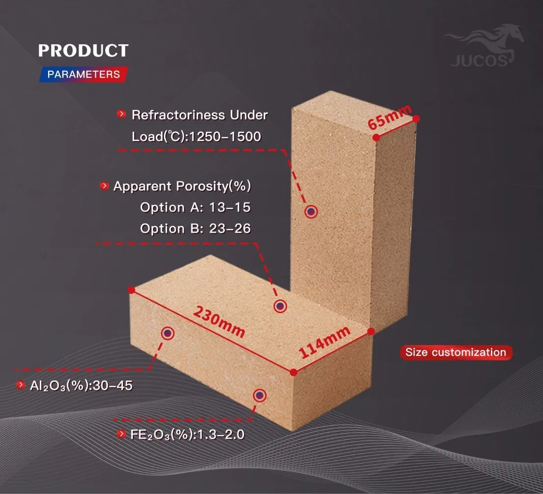 Refractory Fireclay Brick Alumina Silica Clay Fire Bricks for Cupola Furnace Boiler