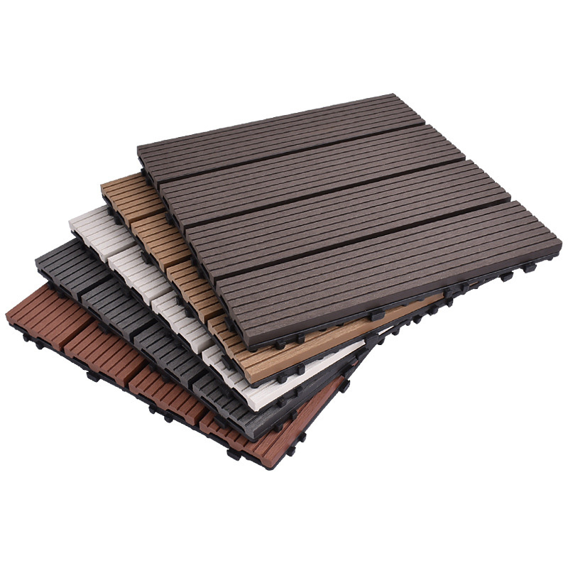 Plastic Composite Wood Splicing Floor Anti-Corrosion Outdoor Decking Flooring Plastic Wood Floor