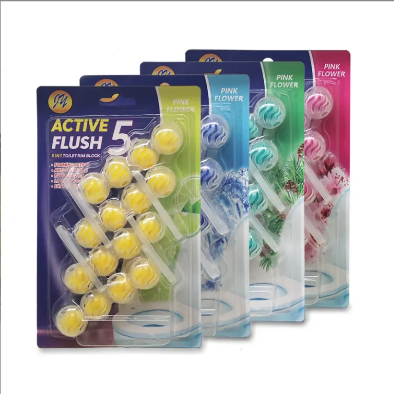 Best-Selling New Colorful 5 Ball Hanging Flush Toilet Scented Rim Cleaner