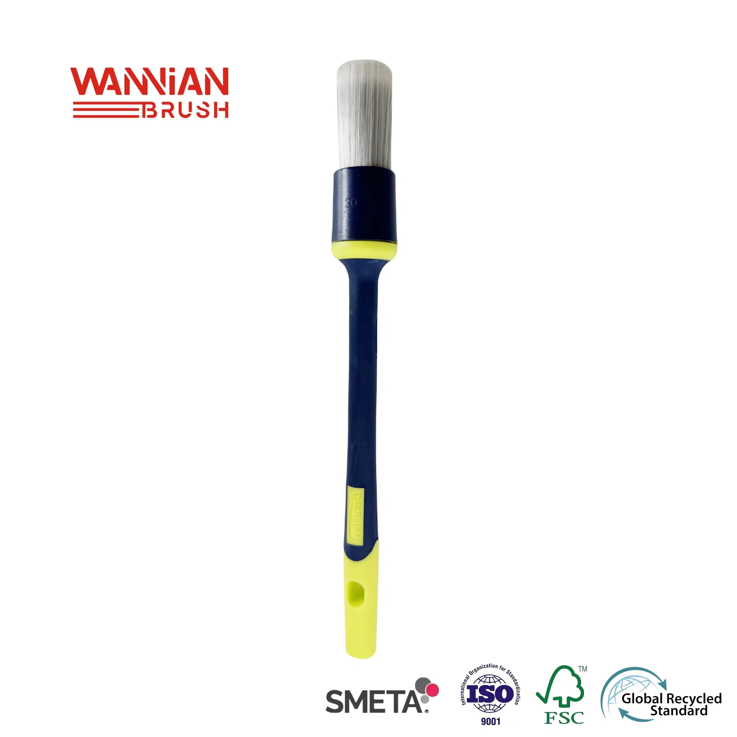 Dual Color Plastic Handle Plastic Ferrule Tapered Filament Round Brush Paint Brush