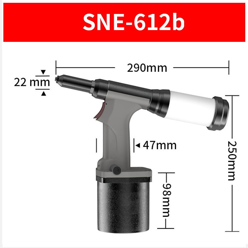 High Efficiency Pneumatic Tool Sne-612b Steel Nails Special Self-Priming Pneumatic Riveting Gun