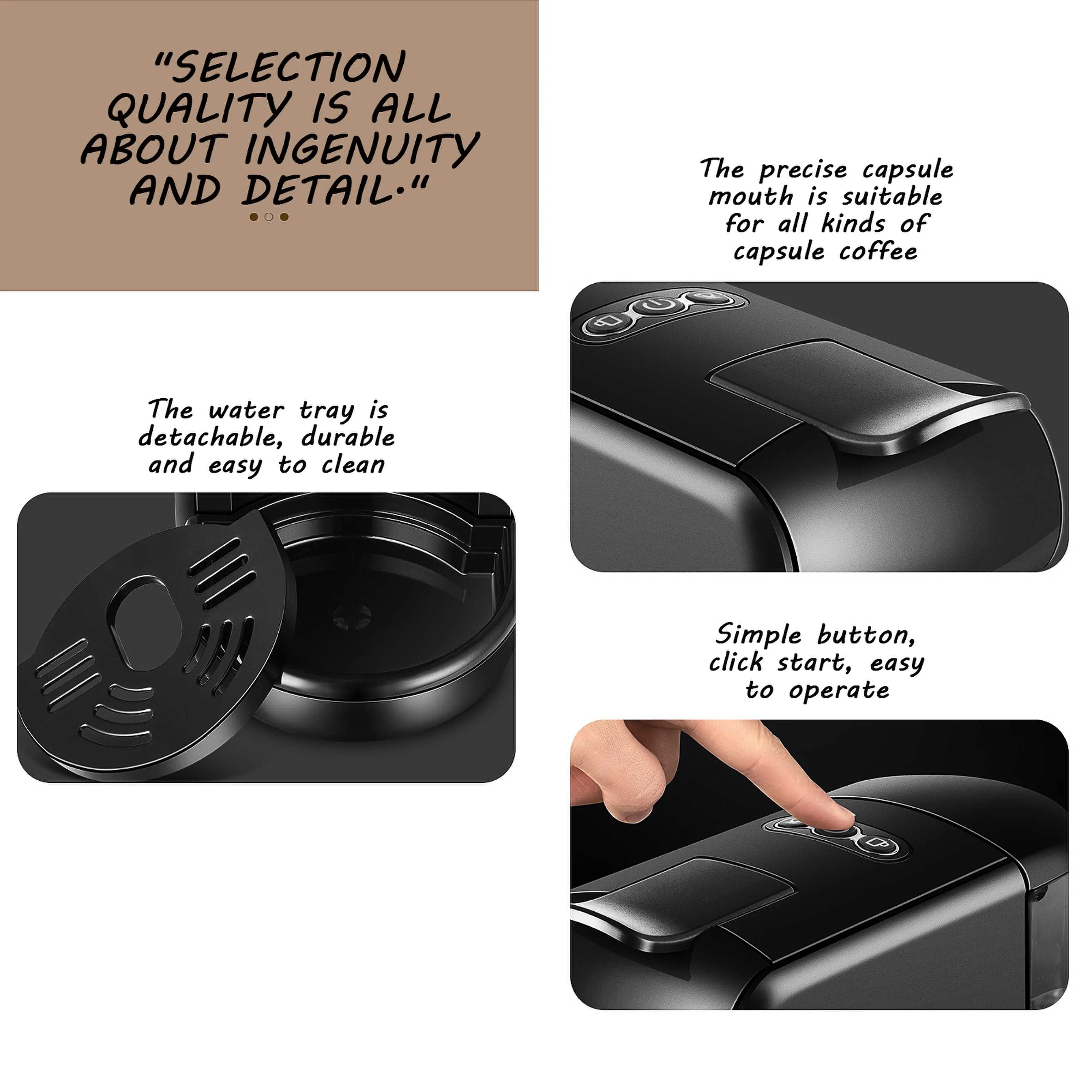 Ln Factory Direct Sale Capsule Espresso Portable Capsule Coffee Machine Promotional Wholesale Portable Coffee Maker