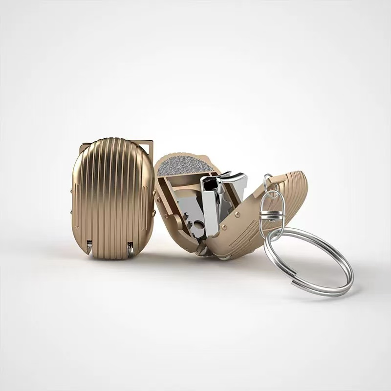 Promotional Manicure Mini Folding Nail Clipper Portable Keychain Stainless Steel Nail Scissors