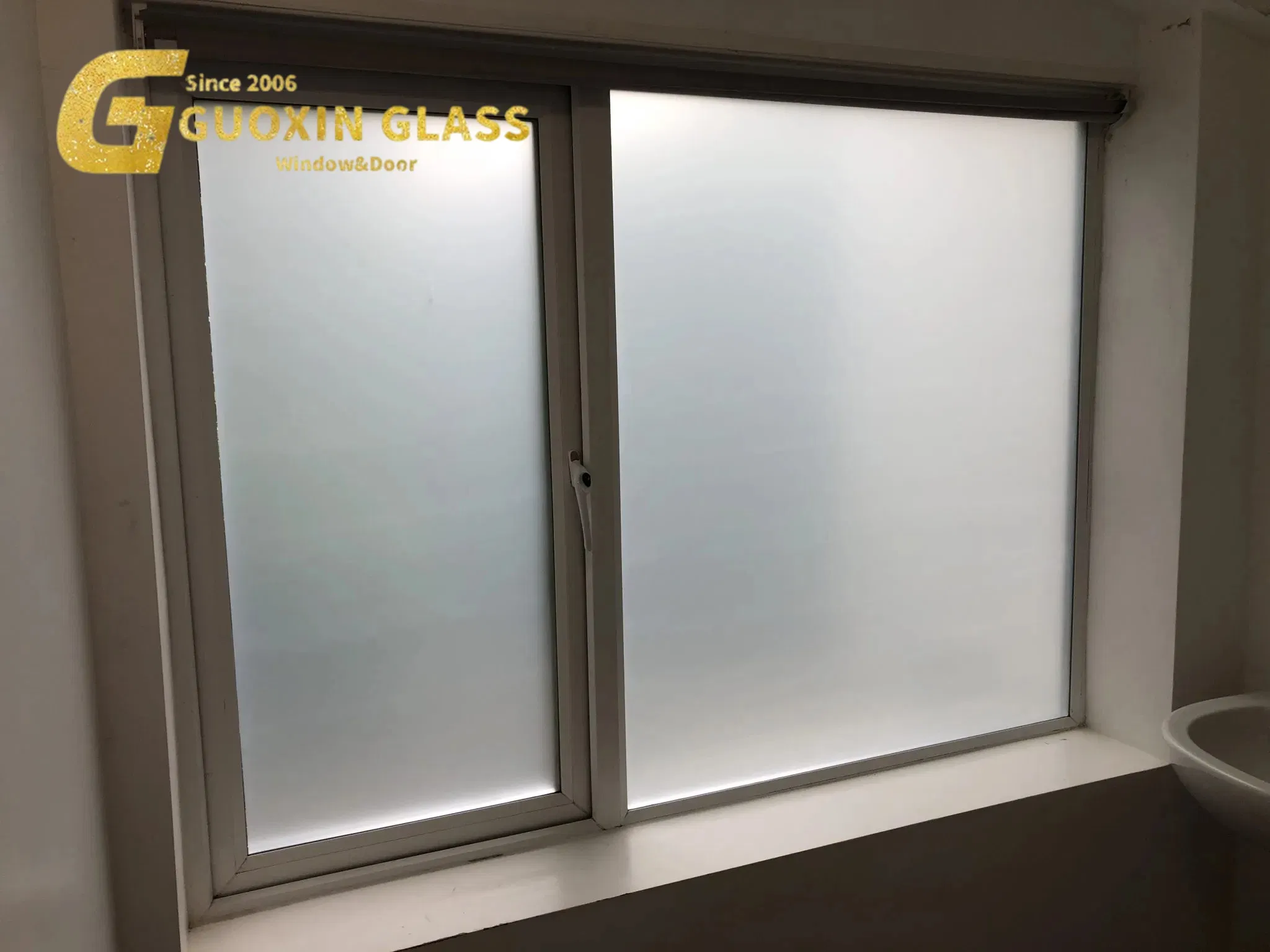2440*1830 (mm) Customized 3D Film Office Partition Frosted Glass Sheet with Cheap Price