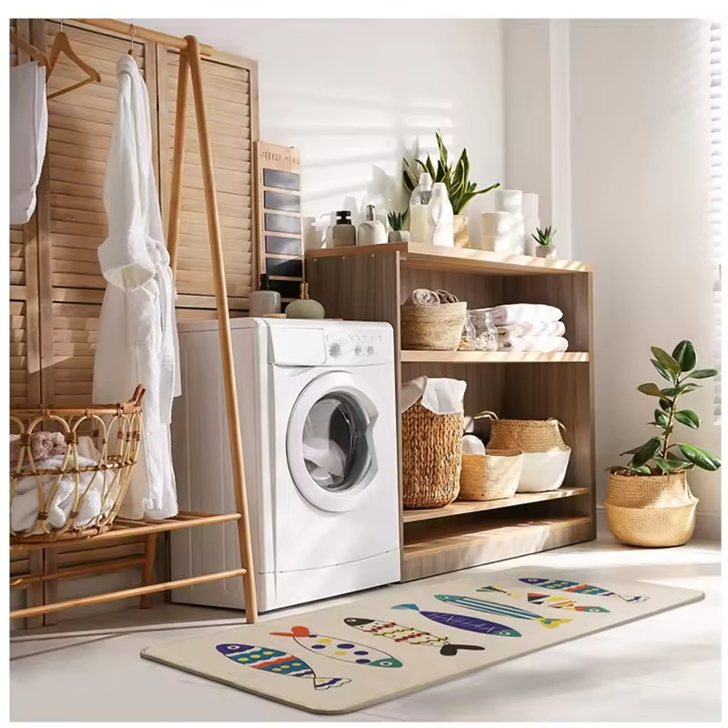 Best-Selling Thick Long Strip Silica Mud Floor Mat Custom Packing Modern Rectangle Kitchen Mat