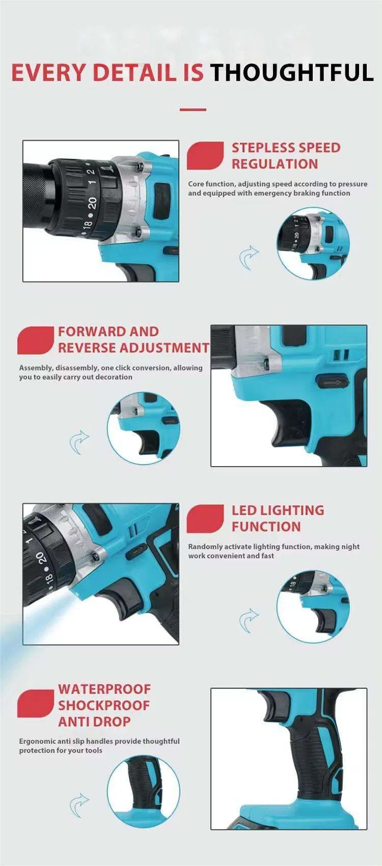 Беспроводной ударный шуруповерт Cisivis с логотипом