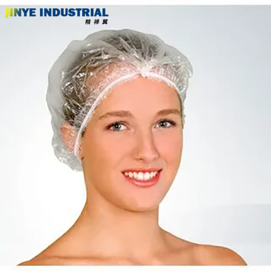 Adults Waterproof Elastic Clear Bathing Salon Hotel Travel Hair Cover Cleaning Plastic Shower Cap