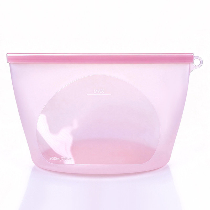 Food Grade Stand up BPA Free Seal Reusable Silicone Storage Bag