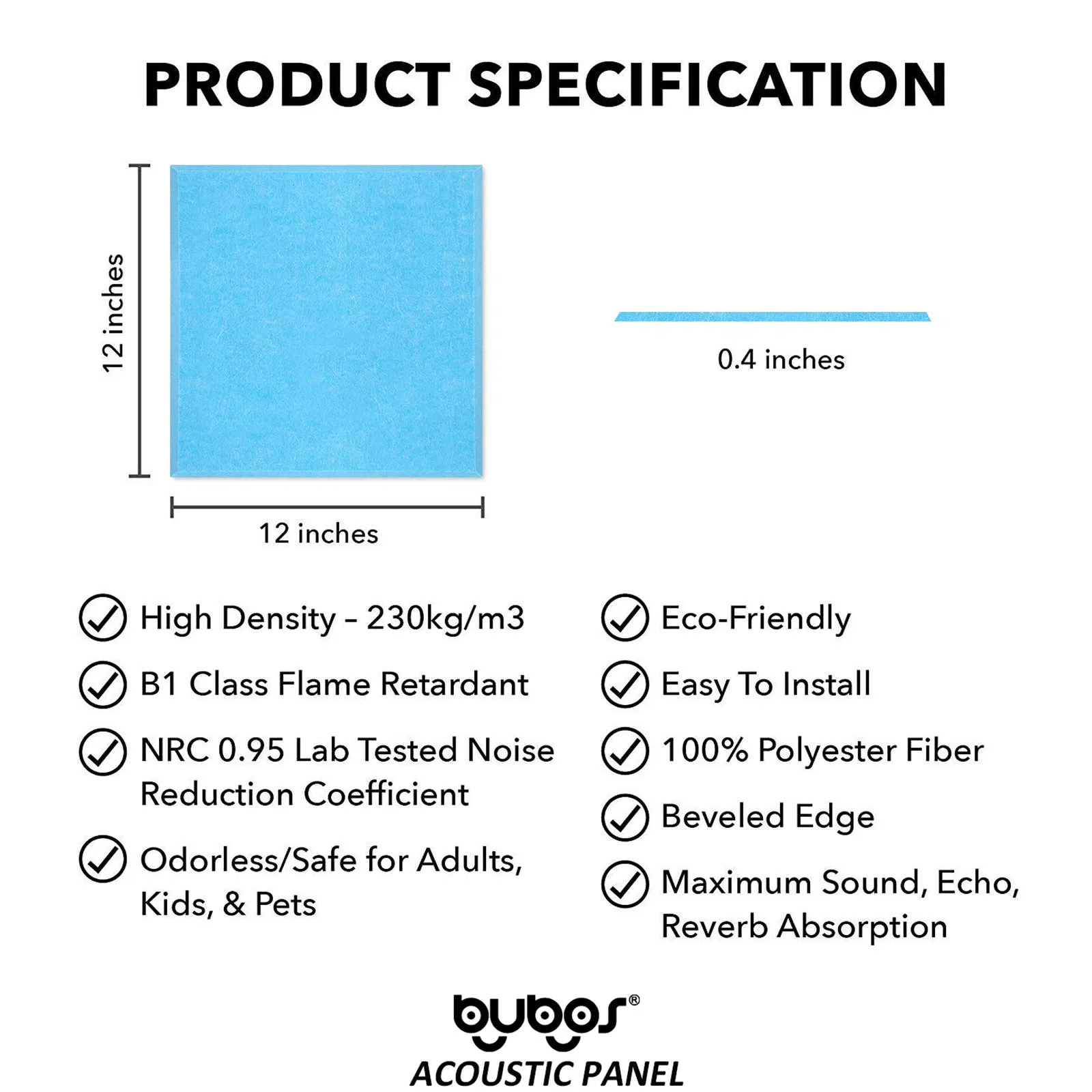 Eco-Friendly High Density Acoustic Wall Panels for Sound Absorption