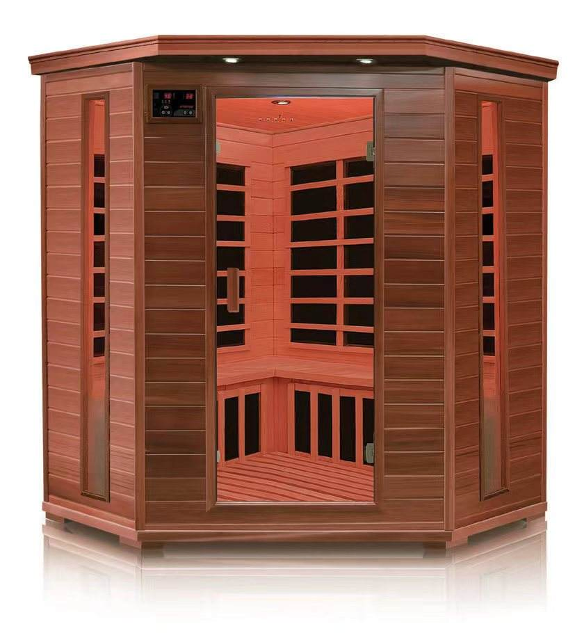 High-Quality 2-4 Person Customizable Size Sauna Room Outdoor Hemlock Wood Sauna Room