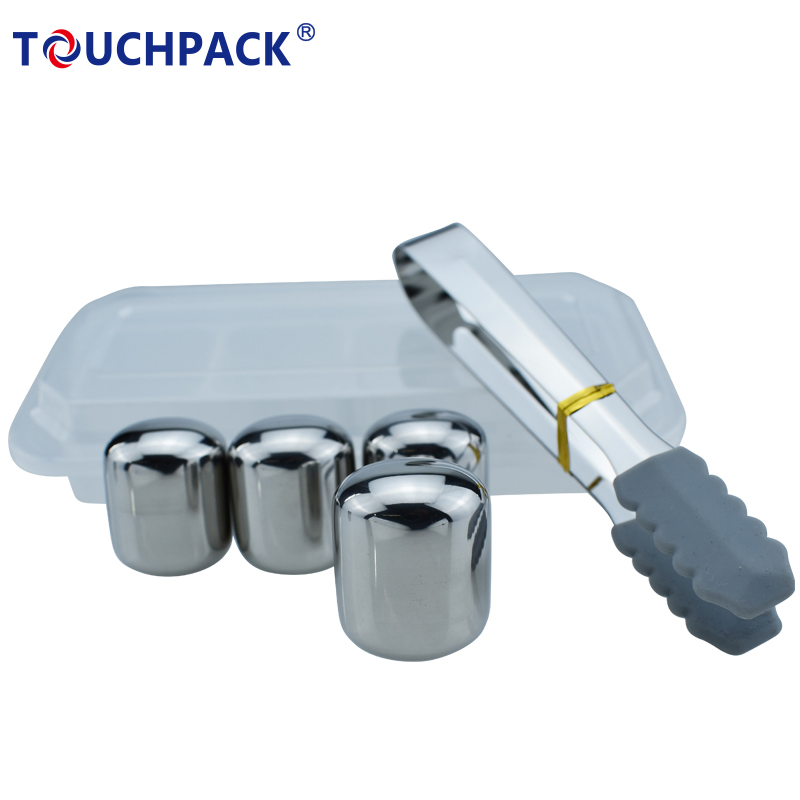 Custom Reusable Metal Ice Cube for Wine Whiskey Pack of 4