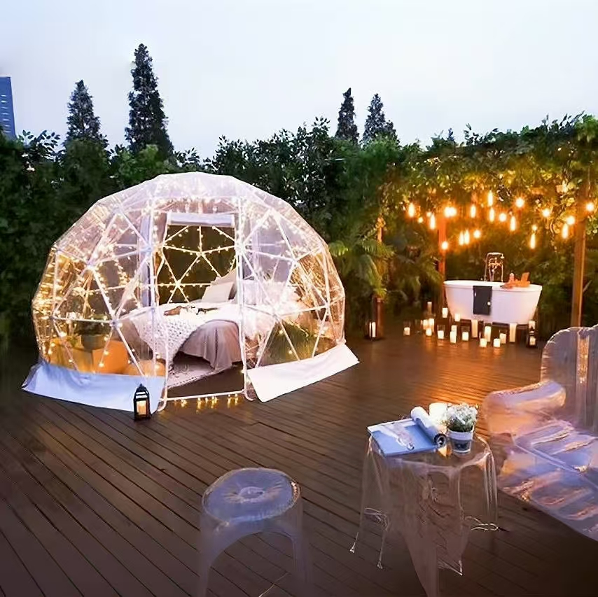 High Quality Starry Sky Cabin Tiny House Prefab Home Dome Polycarbonate Transparent