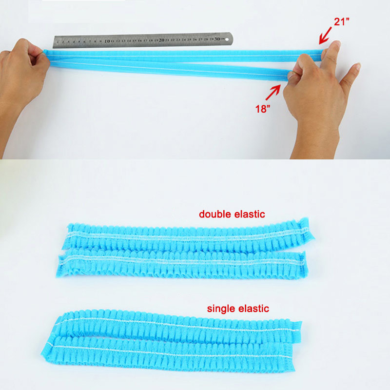 Worker Wear Beauty Use Non Woven Disposable Hair Net Mob Cap Clip Cap