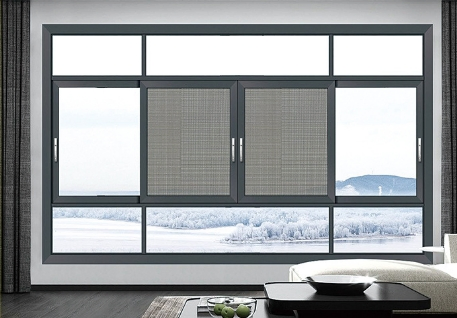 Aluminum Alloy Modern Custom Made Easy to Install Three Tracks Sliding Window with Screen