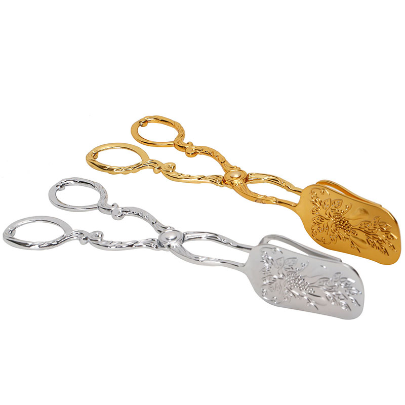 Arab Food Tong Stainless Steel Kitchenware Middle East Dubai Saudi Arabia Candy Food Serving Tongs Barbecue Clip Clamps Gold/Silver/Copper