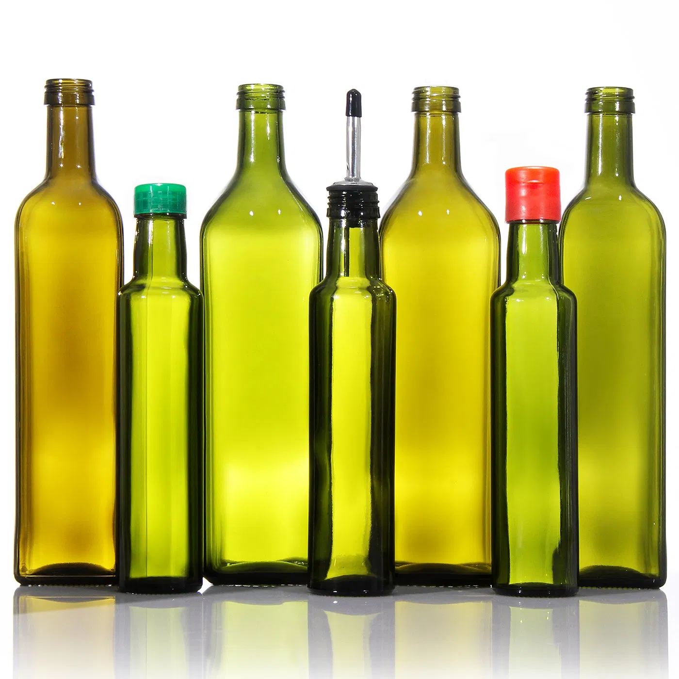 8oz 16oz Round Square Glass Olive Oil Bottle for Kitchen