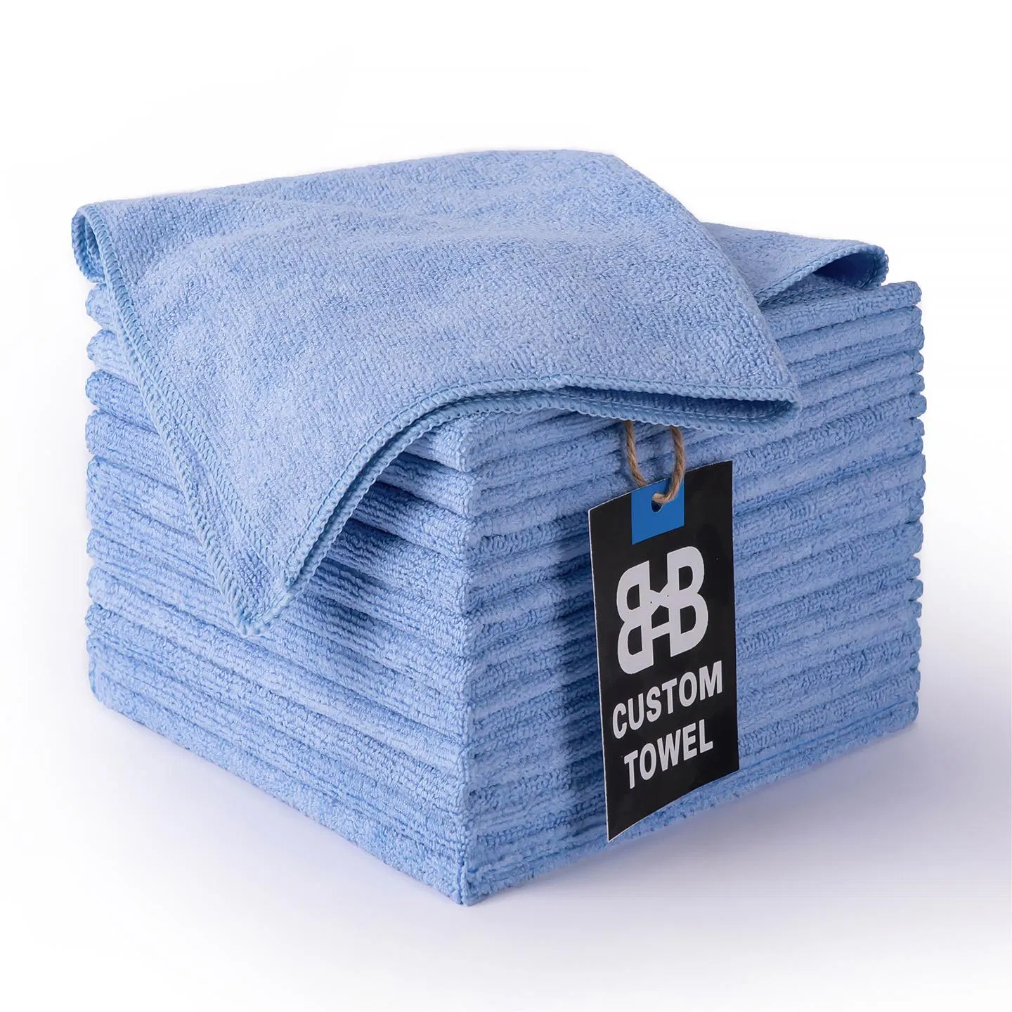 Wholesale Quick Dry Microfiber Car Cleaning Towel with Custom Logo Laser Engraving/Printing/Embroidered