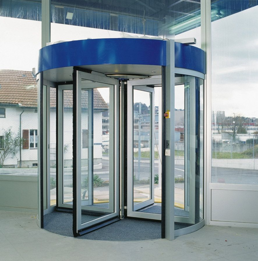 3 or 4 Wing Manual Revolving Door Small Rotatable Glass Door