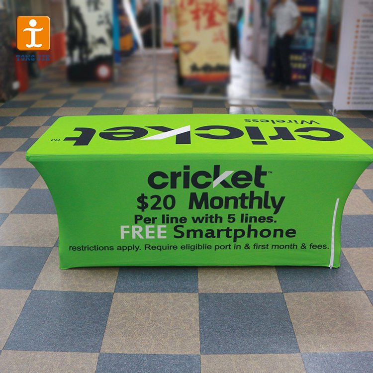 Custom Printing Fitted 6FT Stretch Event Tradeshow Table Cloth