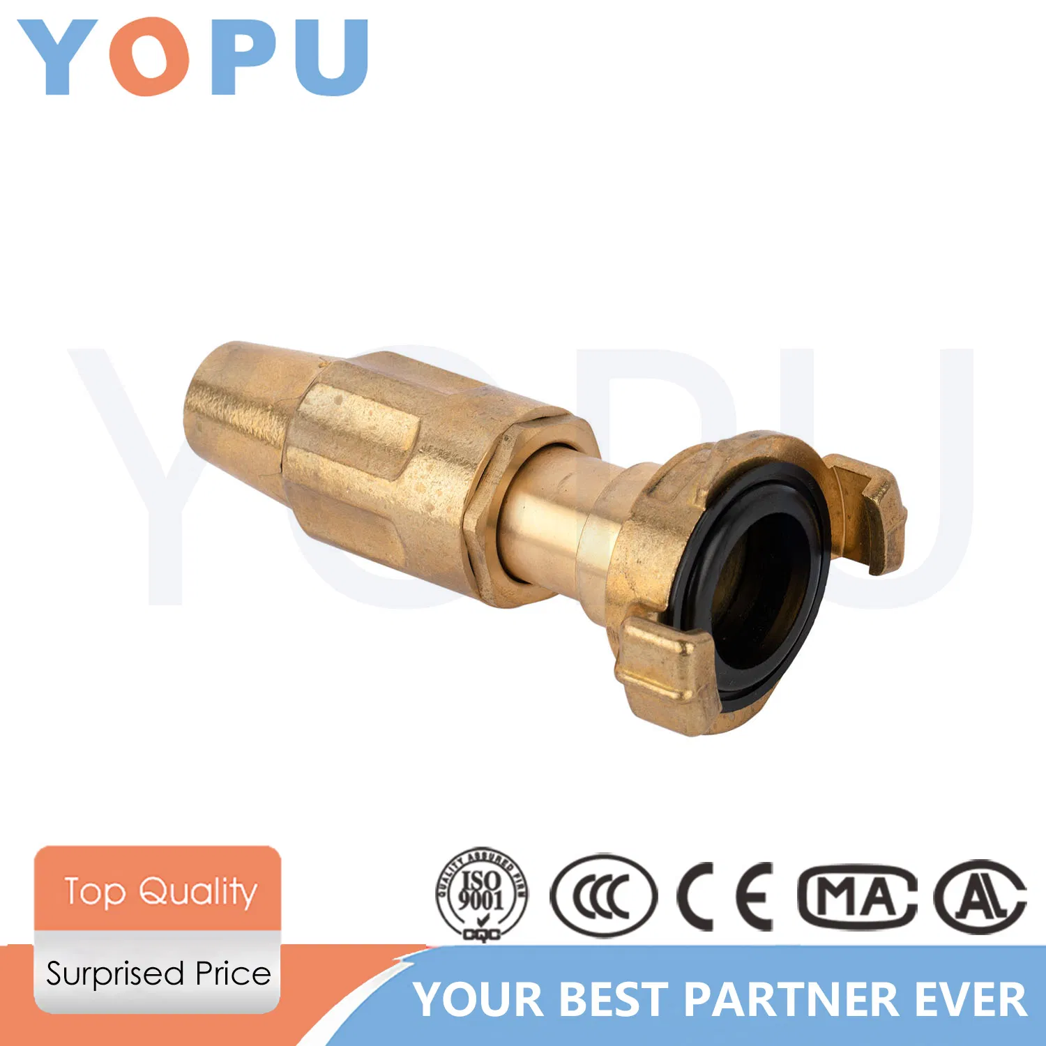Industrial Brass Pipe Fittings NPT Female Swivel Coupling 1/2 Inch