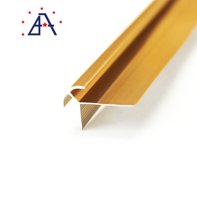 Matt Black Gold U T Shape Aluminium Ceramic Tile Edge Trim Countertops CNC Aluminum Tile Trim