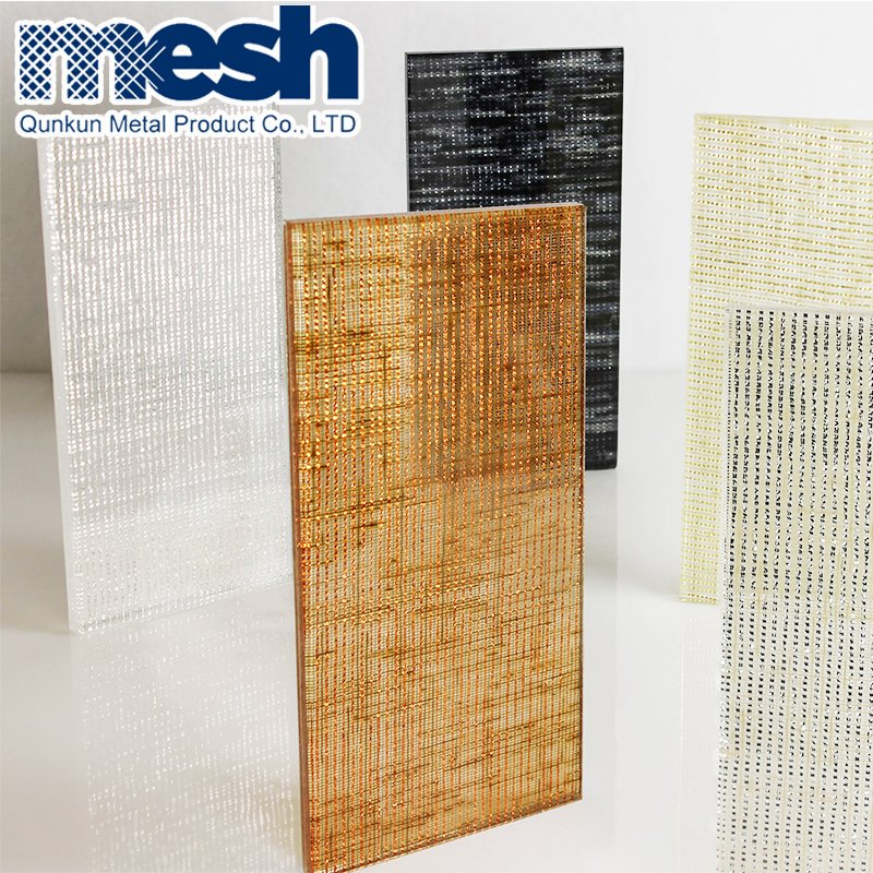 Brass Metal Wire Mesh Use Architectural Laminated Glass