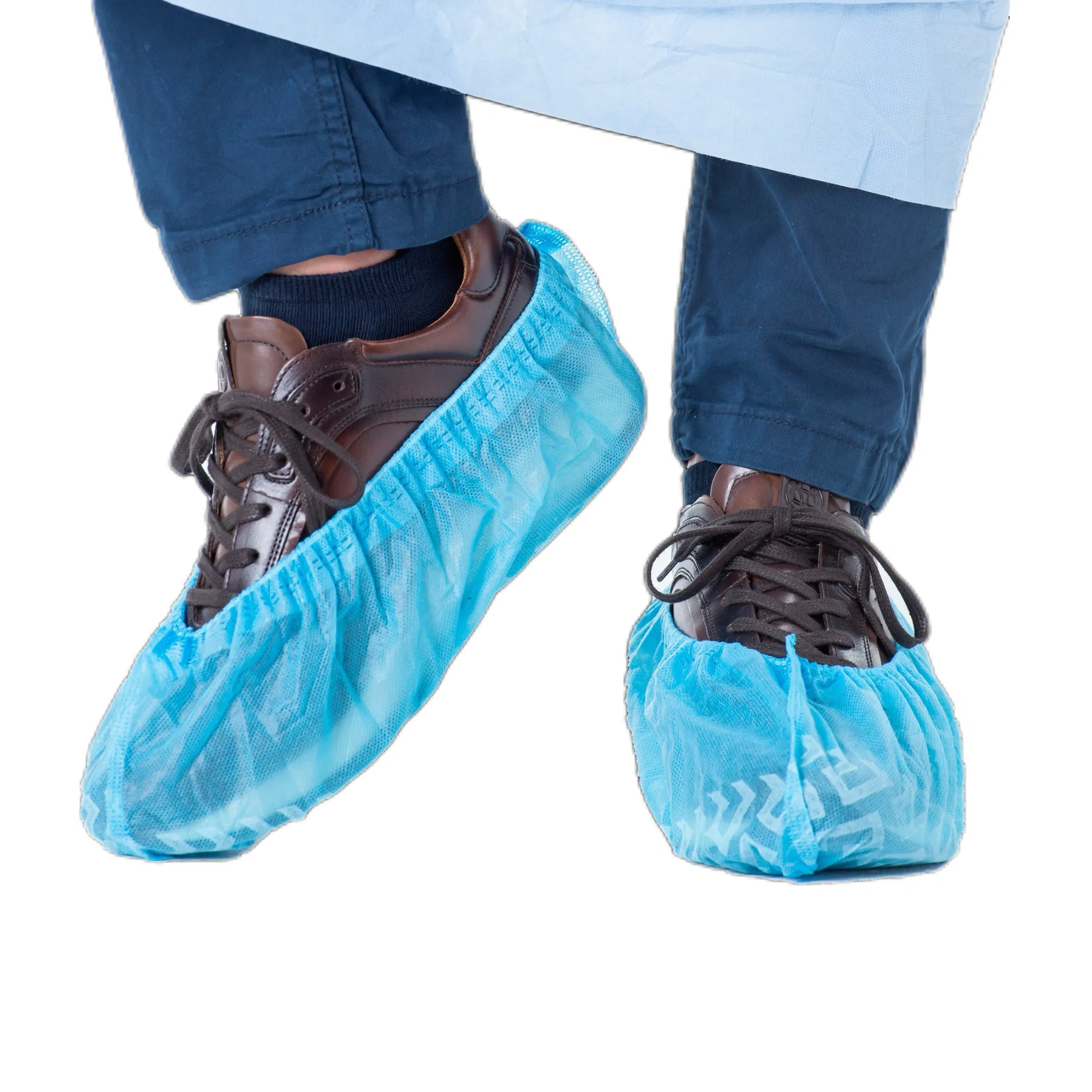 Disposable Medical PP Non Woven Shoe Cover Anti Slip Plastic PE CPE Boot Covers