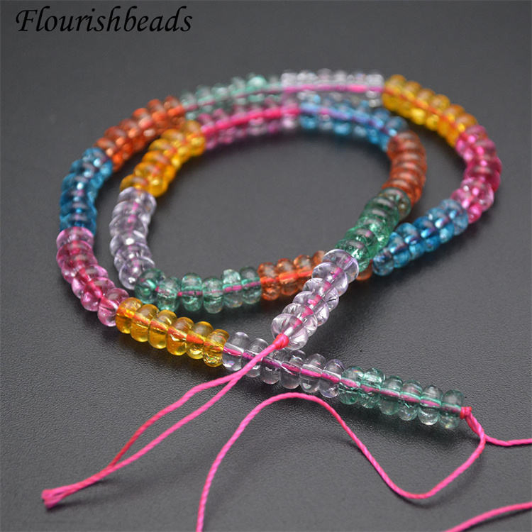 Jewelry Making Supplies Multi Tourmaline Color 3X6mm Heshi Rondelle Glass Crystal Beads for DIY Necklace Bracelet
