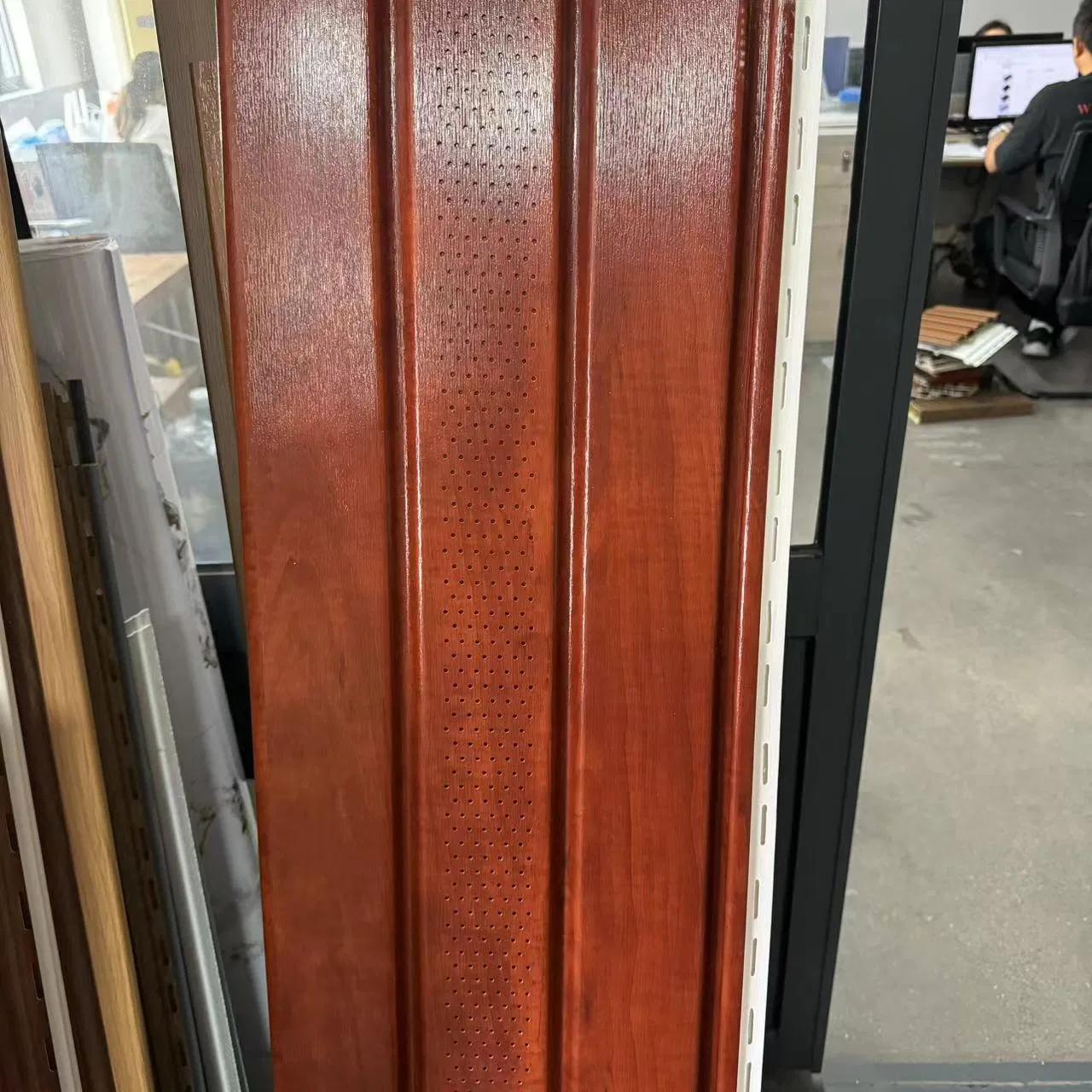 Factory Wholesale 12 Inches Wooden Color Waterproof Outdoor Vinyl Siding Fascia PVC Soffit Ceiling Panel