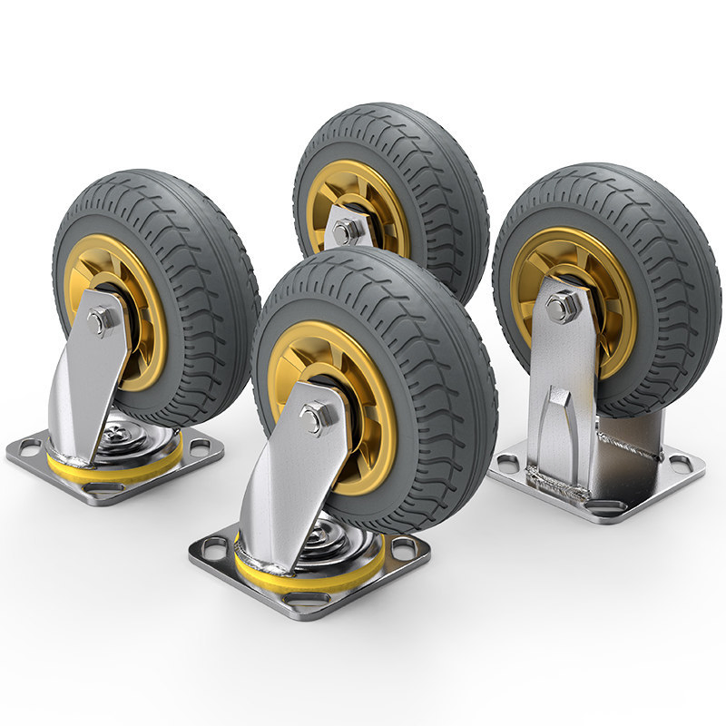 300kg High Quality Heavy Duty Golden Caster Wheel with Brake