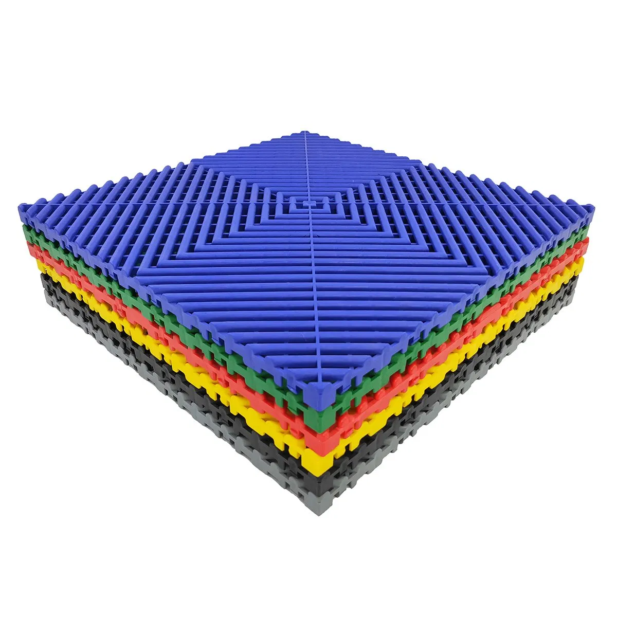 Плитка для пола гаража EL013 PP, противоскользящая, с дренажем