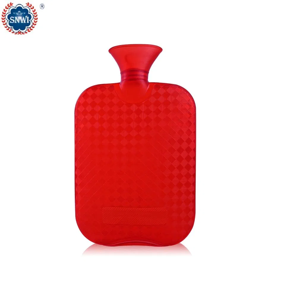 High Quality Giant Hand Warmer Medical Natural Rubber 2000ml Hot Water Bottle (Bag) with Fleece Cover
